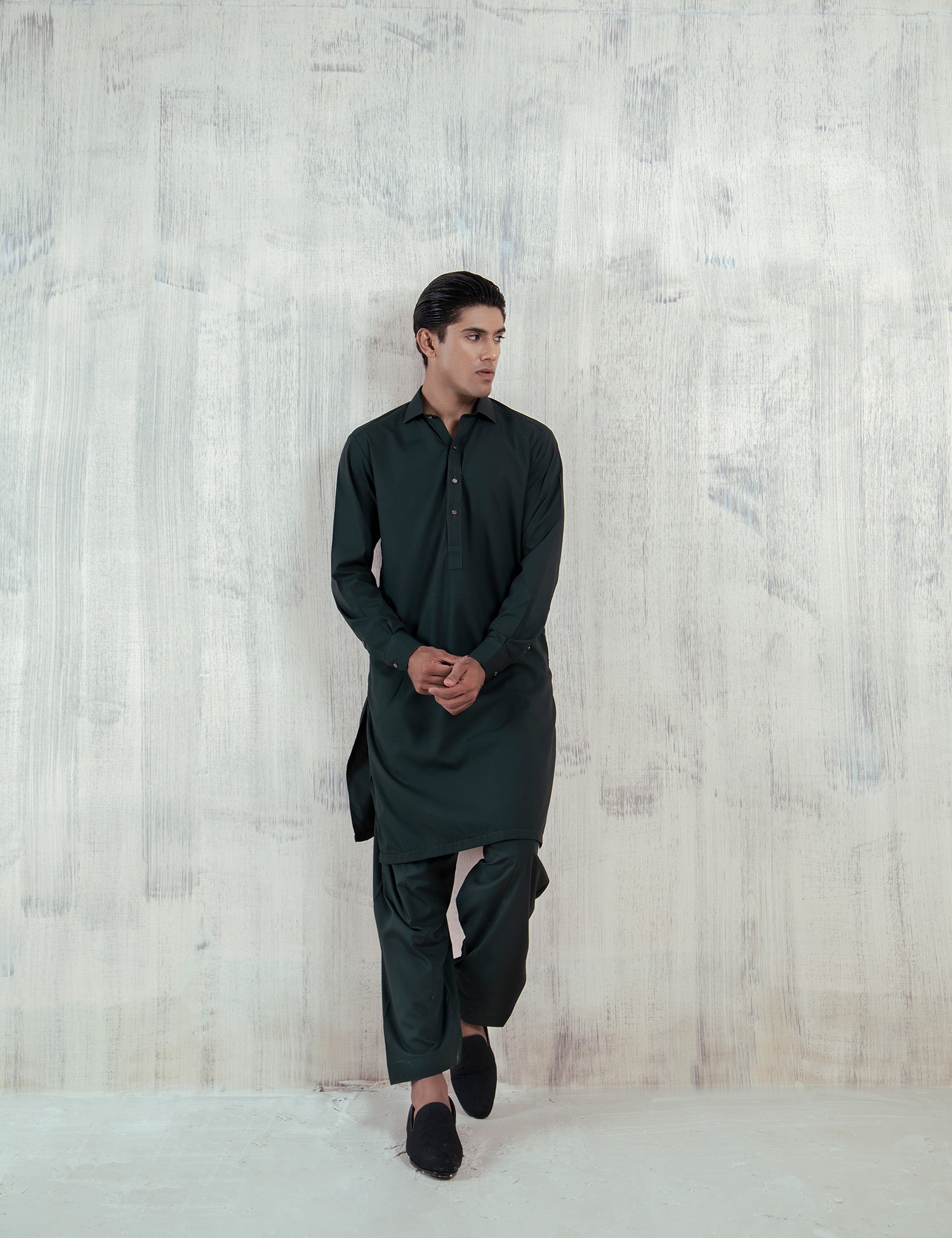 Deep Green Wash & Wear Shalwar Kameez (2-Piece) - Image 6
