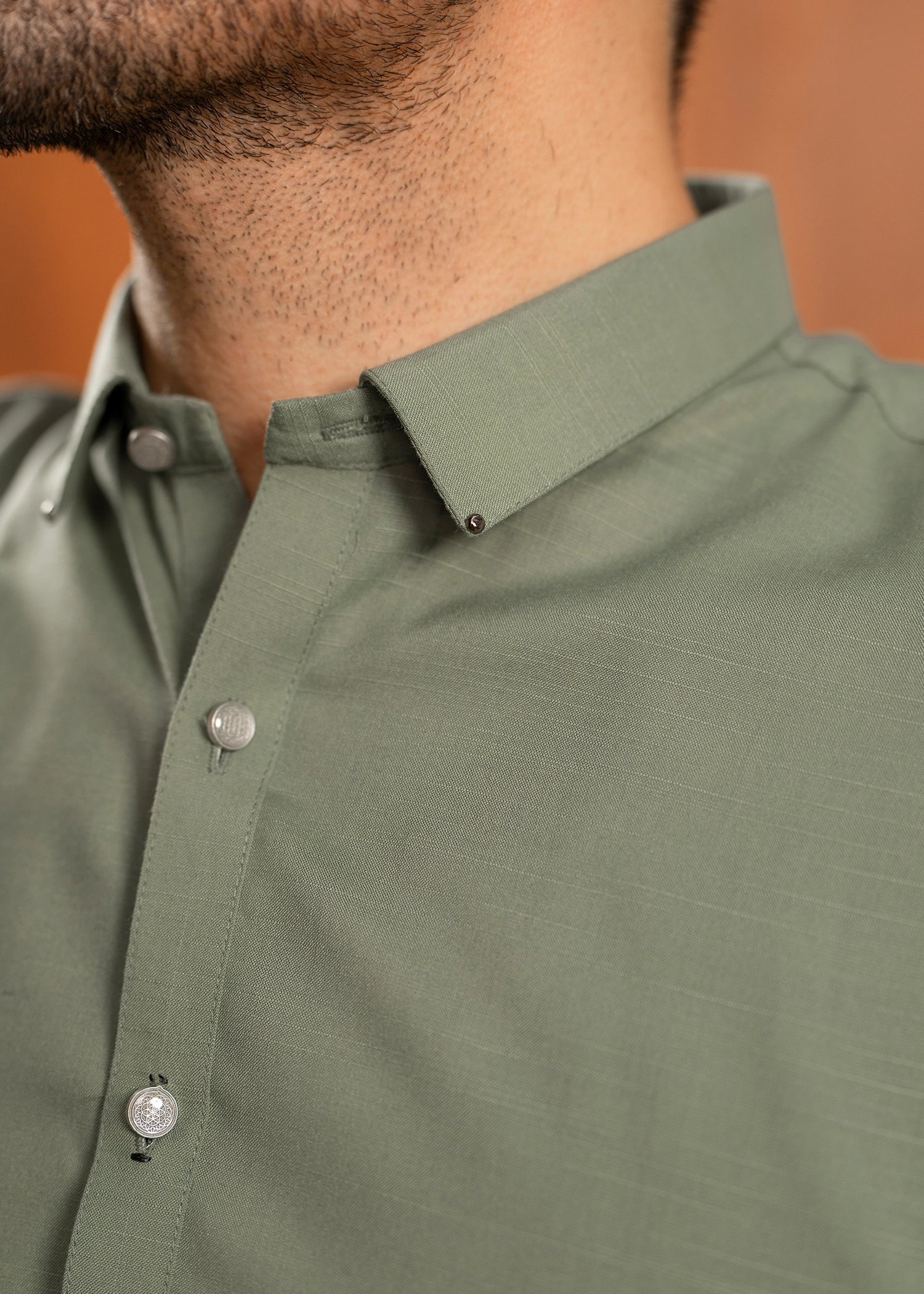 Olive Wash & Wear Shalwar Kameez (2-Piece) - Image 6