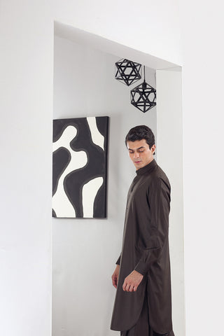 Olive Green Wash & Wear Shalwar Kameez (2-Piece) - Image 15