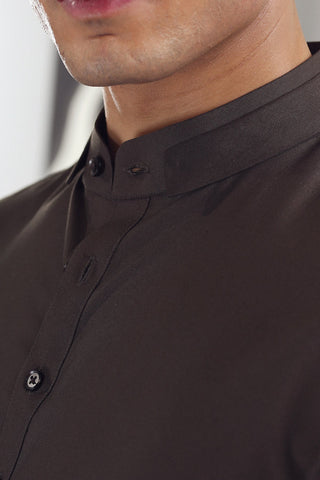 Olive Green Wash & Wear Shalwar Kameez (2-Piece) - Image 8