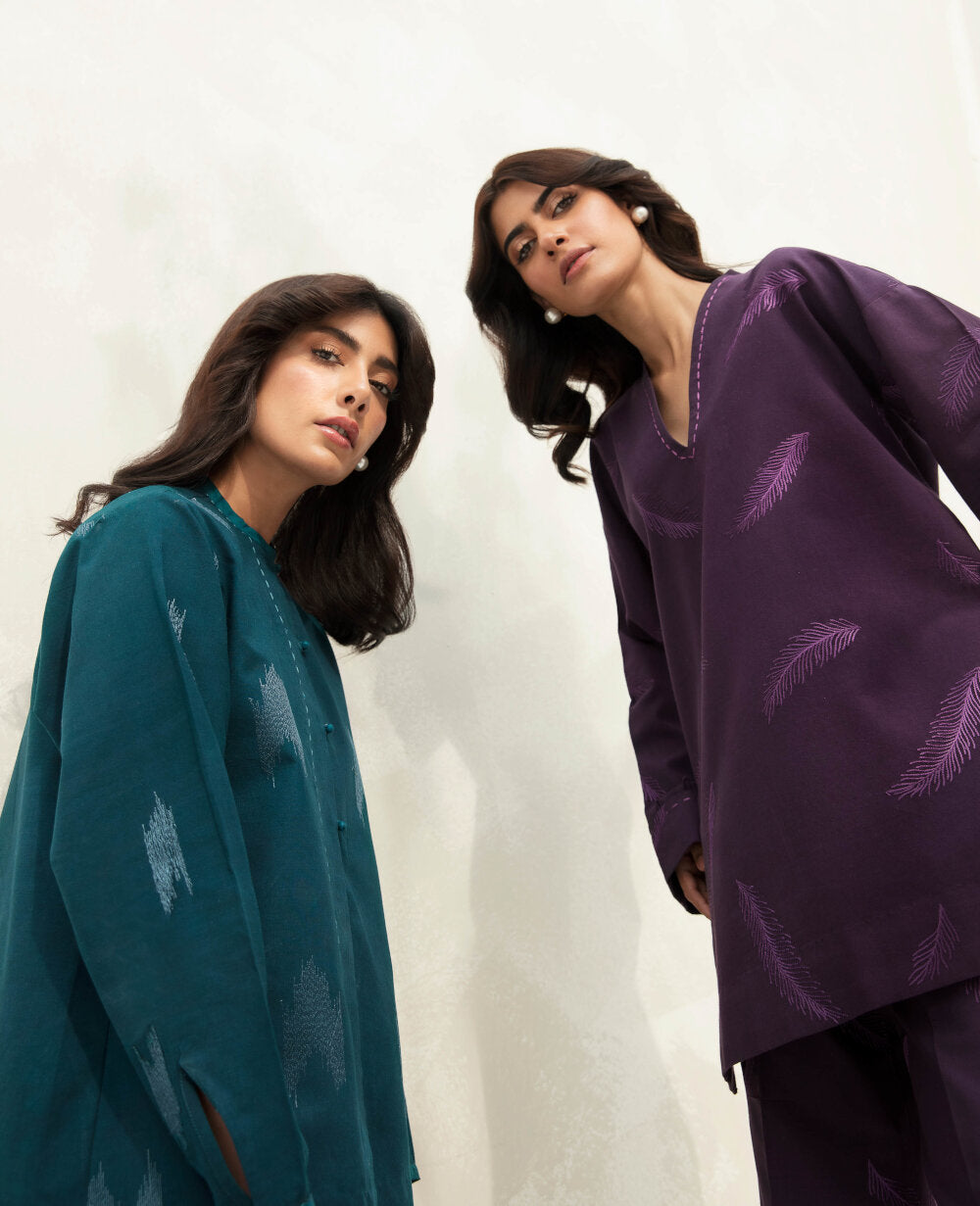 Deep Green Tie-Dye Cambric Salwar Kameez (2-Piece) - Image 5