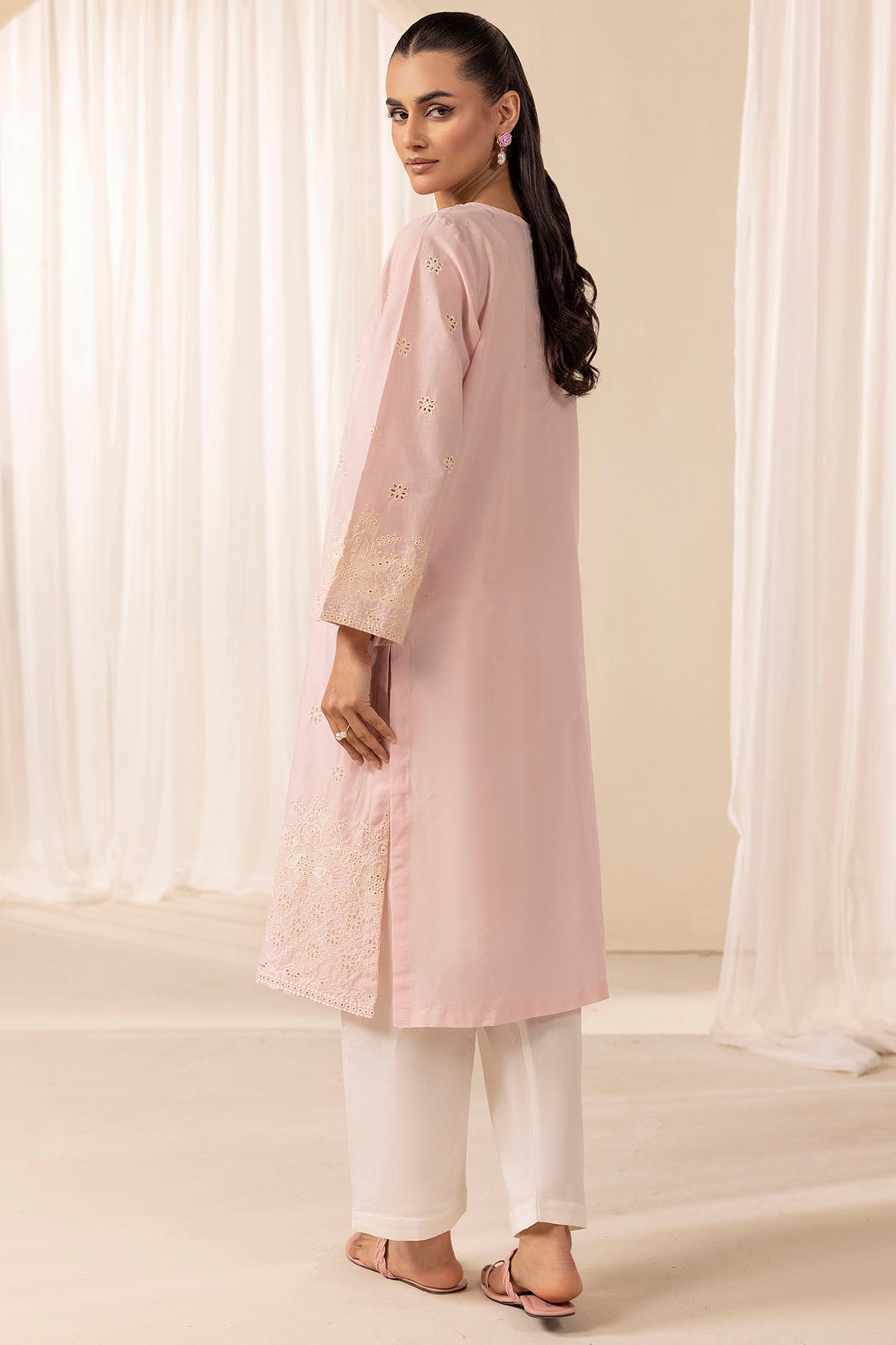 Soft Jade Schiffli Cambric Lawn Salwar Kameez (2-Piece) - Image 4