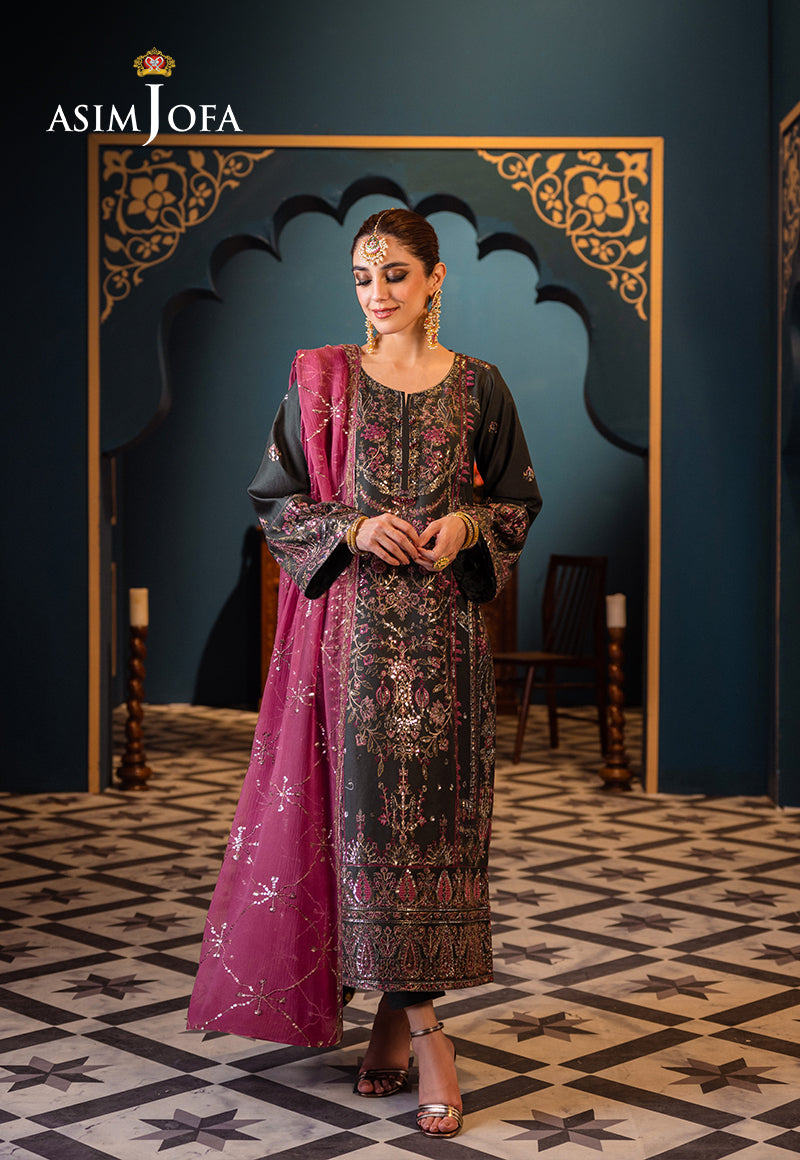 Forest Green Embroidered Cambric 3-Piece Suit - Image 1
