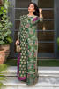 Pakistani Leaf Green Printed Hand-Embellished Long Shirt (3-Piece) - Image 4
