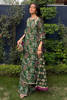 Pakistani Leaf Green Printed Hand-Embellished Long Shirt (3-Piece) - Image 5