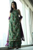 Pakistani Leaf Green Printed Hand-Embellished Long Shirt (3-Piece) - Image 6