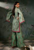 Sea Green Screen-Printed Chiffon Jacquard Jacket Set (2-Piece) - Image 9