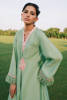Mint Embroidered Cotton Net Salwar Kameez (2-Piece) - Image 4