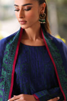 Pakistani Bottle Green Embroidered Cotton Net Salwar Kameez (3-Piece) - Image 7