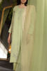 Light Green Embroidered Cotton Silk Salwar Kameez (3-Piece) - Image 3
