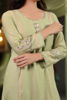 Light Green Embroidered Cotton Silk Salwar Kameez (3-Piece) - Image 9