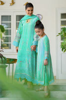 Pakistani Sea Green Digital Print Crepe Silk Salwar Kameez (3-Piece) - Image 6