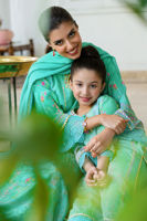 Pakistani Sea Green Digital Print Crepe Silk Salwar Kameez (3-Piece) - Image 7