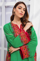 Pepper Green Hand-Embroidered Mirror Work Shirt (2-Piece) - Image 5