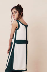 Green Colour Block Georgette Chiffon Salwar Kameez (2-Piece) - Image 6