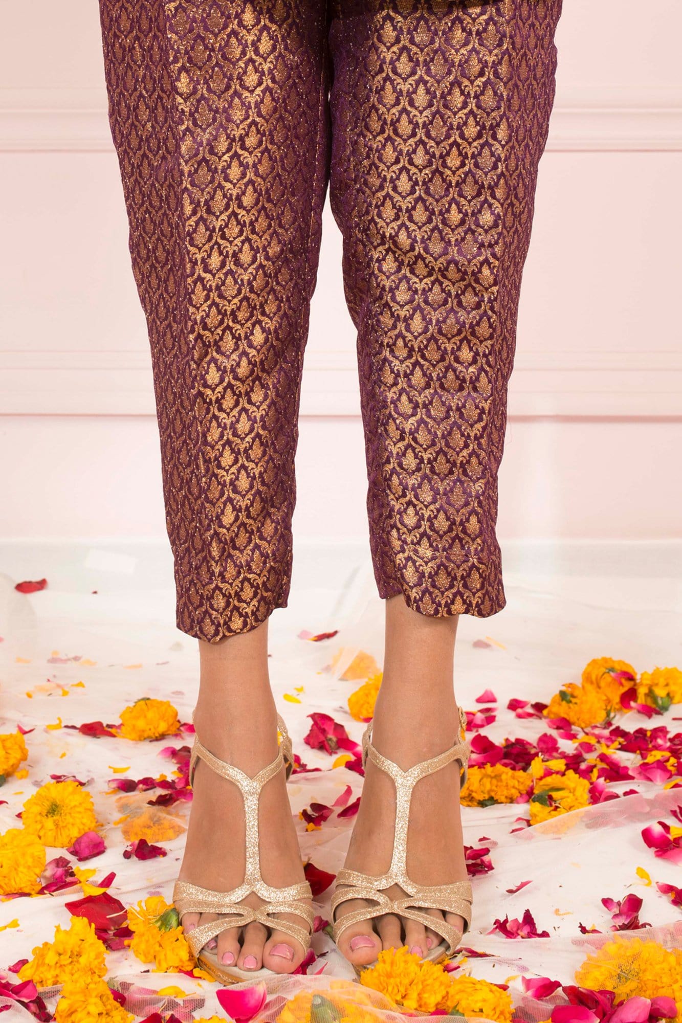 Green Zardozi Sheesha Khaddi Net Kurti (3-Piece) - Image 1