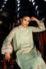 Pakistani Pistachio Green Embroidered Khaddi Silk Salwar Kameez (3-Piece) - Image 7