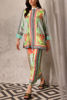 Mint Digital Print Korean Raw Silk Co-ord Set (2-Piece) - Image 3