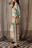 Mint Digital Print Korean Raw Silk Co-ord Set (2-Piece) - Image 5