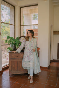 Pastel Green Chikankari Lawn Salwar Kameez (3-Piece) - Image 7