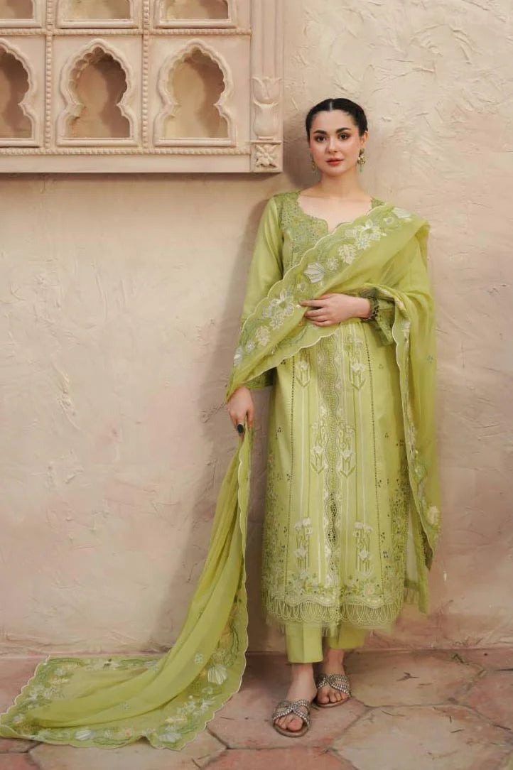 Light Green Embroidered Lawn 3-Piece Suit - Image 1