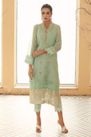 Mint Green Embroidered Lawn Kurta Set (2-Piece) - Image 2
