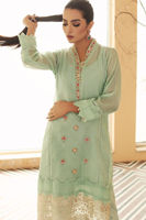 Mint Green Embroidered Lawn Kurta Set (2-Piece) - Image 4