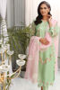 Pistachio Green Embroidered Organza Kurta (3-Piece) - Image 3
