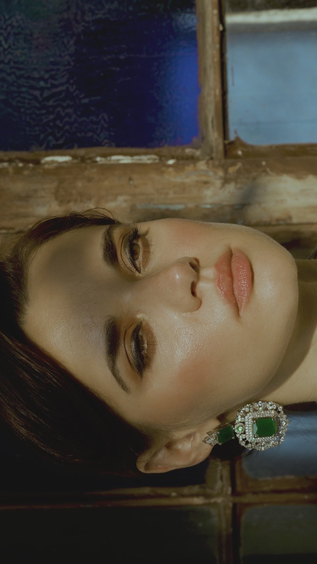 Pakistani Mint Lace Organza Long Shirt with Raw Silk Trousers (2-Piece) - Image 19