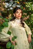 Lime Embellished Raw Silk Jacket Salwar Kameez (2-Piece) - Image 4