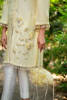 Lime Embellished Raw Silk Jacket Salwar Kameez (2-Piece) - Image 5