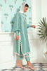Teal Green Hand-Embellished Pure Raw Silk Kurta Set (3-Piece) - Image 3