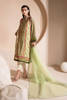 Apple Green Printed Raw Silk Salwar Kameez (3-Piece) - Image 2
