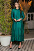 Pakistani Emerald Green Beaded Pure Raw Silk Salwar Kameez (2-Piece) - Image 4