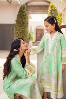 Pakistani Seafoam Green Tilla Embroidered Silk Salwar Kameez (3-Piece) - Image 8