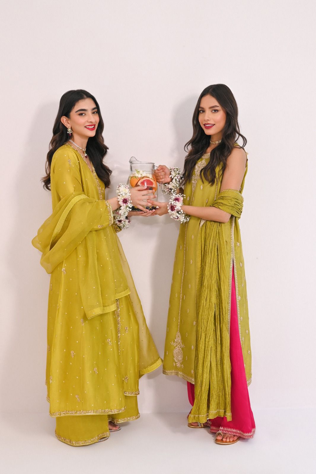 Dhani Green Zari Embroidered Silk Salwar Kameez (3-Piece) - Image 4