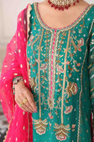 Green Hand Block Printed Silk-Blend Salwar Kameez (3-Piece) - Image 10