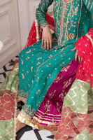 Green Hand Block Printed Silk-Blend Salwar Kameez (3-Piece) - Image 11