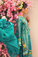 Green Beryl Digital Printed Silk Kurta Set (3-Piece) - Image 5