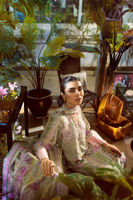 Pakistani Mint Green Digital Printed Pure Silk Salwar Kameez (3-Piece) - Image 4