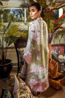 Pakistani Mint Green Digital Printed Pure Silk Salwar Kameez (3-Piece) - Image 5