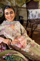 Pakistani Mint Green Digital Printed Pure Silk Salwar Kameez (3-Piece) - Image 7