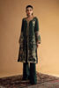Pakistani Deep Green Embroidered Silk Kurta Set (2-Piece) - Image 2
