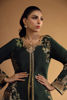 Pakistani Deep Green Embroidered Silk Kurta Set (2-Piece) - Image 6