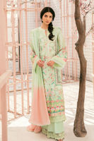 Light Green Digital Print Pure Silk Salwar Kameez (3-Piece) - Image 2