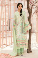 Light Green Digital Print Pure Silk Salwar Kameez (3-Piece) - Image 4