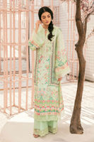 Light Green Digital Print Pure Silk Salwar Kameez (3-Piece) - Image 5