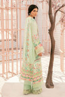 Light Green Digital Print Pure Silk Salwar Kameez (3-Piece) - Image 7