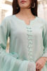 Pakistani Mint Green Embellished Silk Salwar Kameez (3-Piece) - Image 7