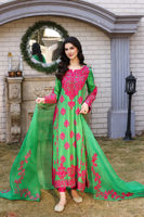 Green Embroidered Silk Salwar Kameez (3-Piece) - Image 3